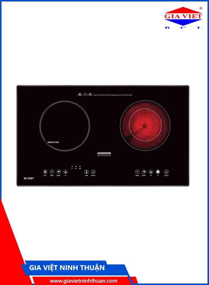 Bếp 1 từ + 1 điện MC-289 ET
