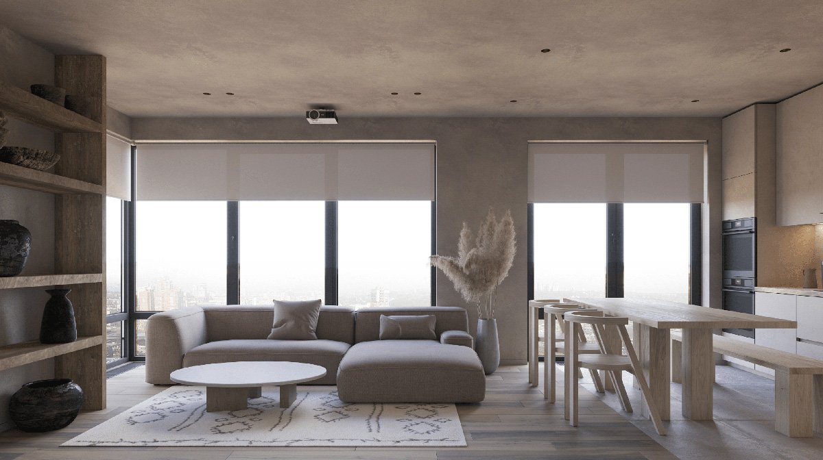 Thiết kế nội thất Wabi-Sabi ấn tượng trong căn hộ hiện đại