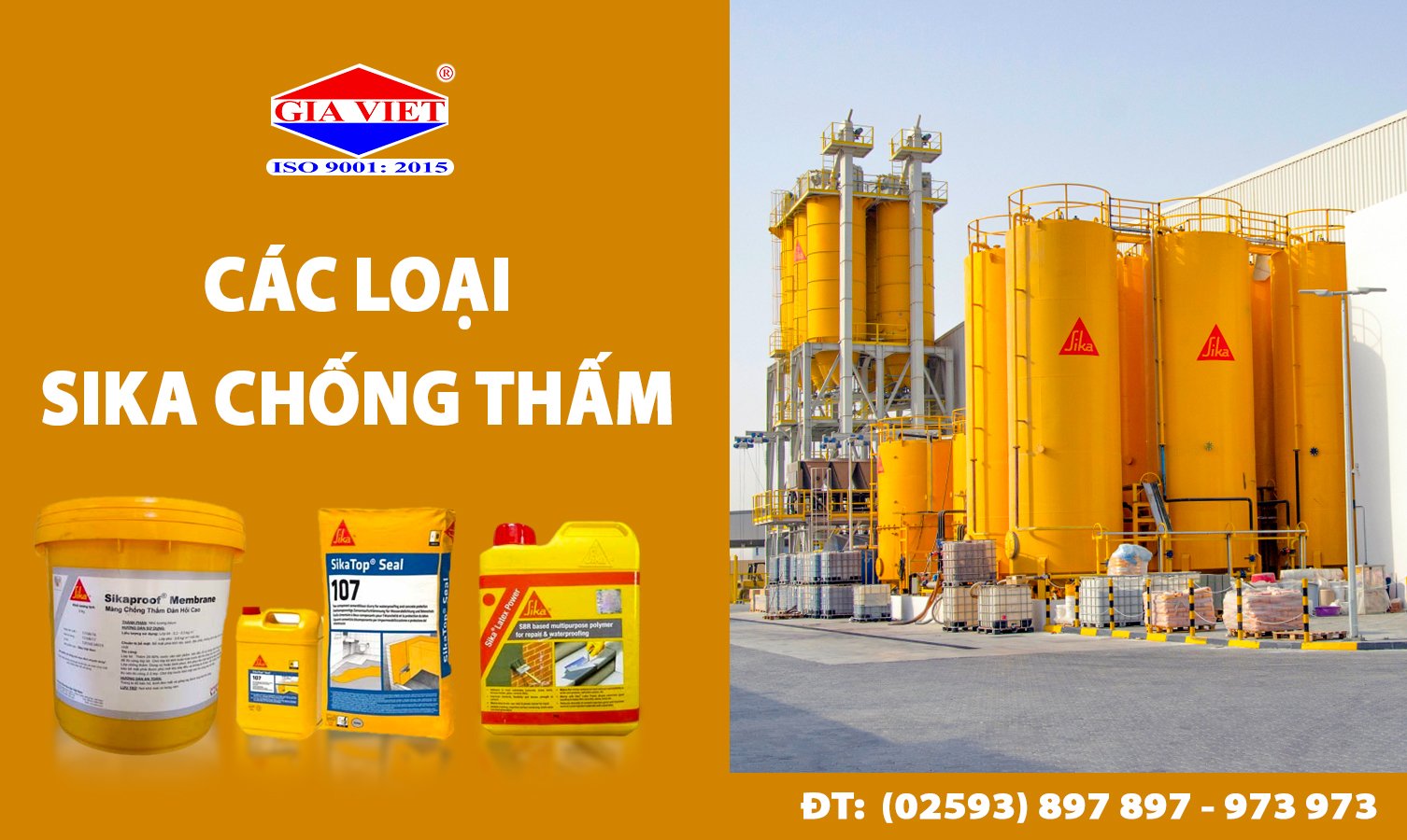 Tổng hợp các loại sika chống thấm thường dùng