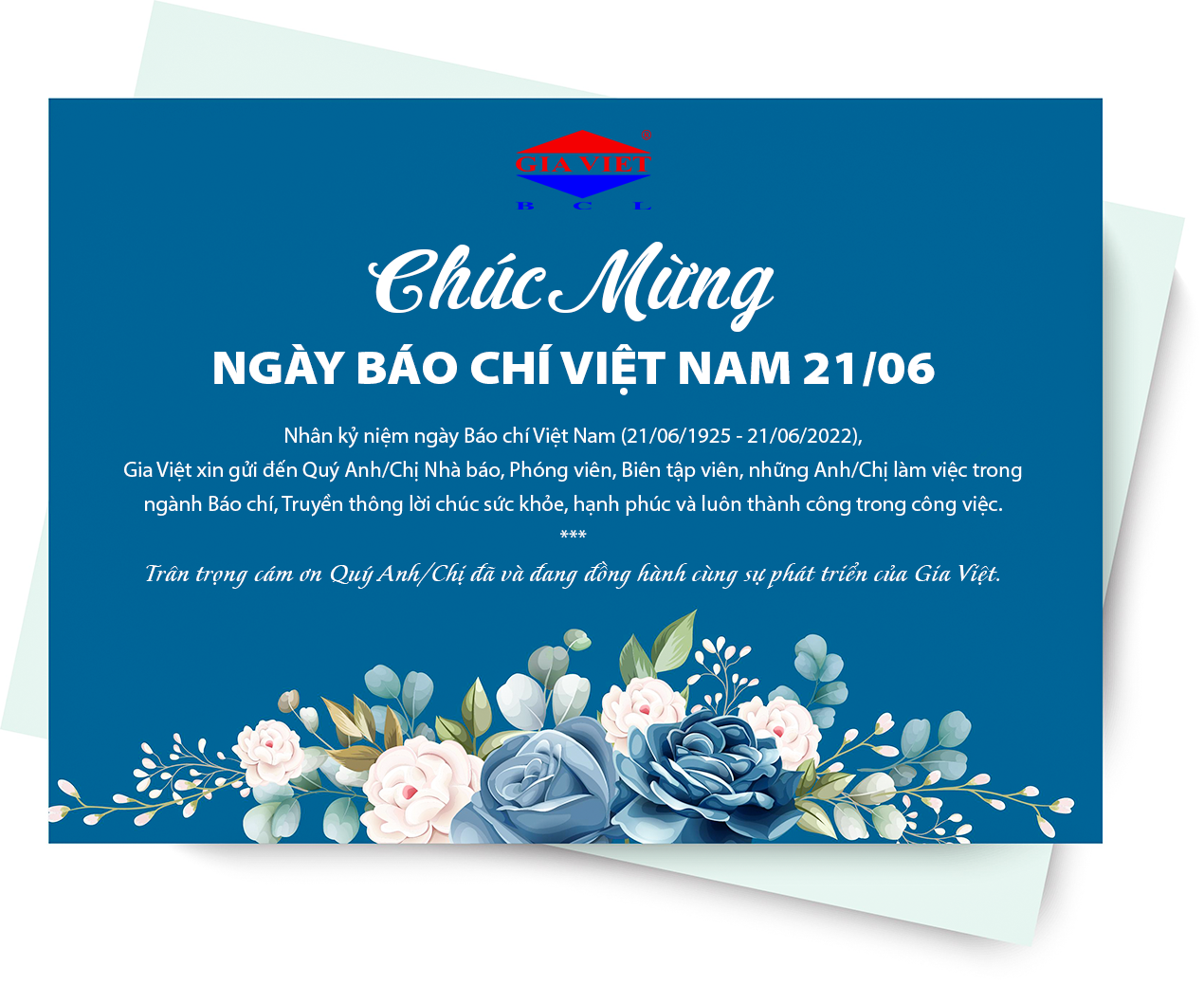 Chúc mừng Ngày Báo chí Việt Nam 21/6