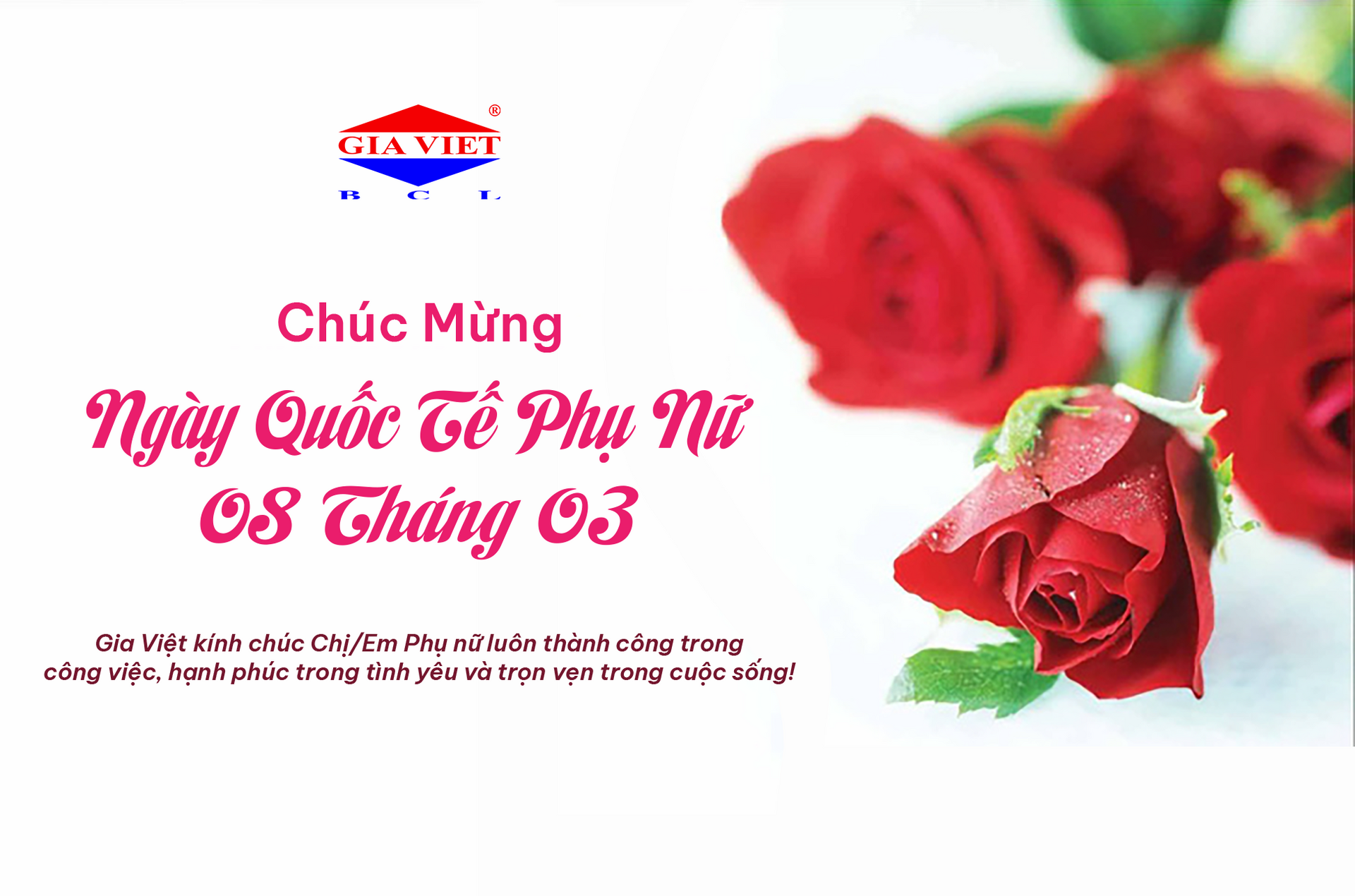 CHÚC MỪNG NGÀY QUỐC TẾ PHỤ NỮ 08 THÁNG 03