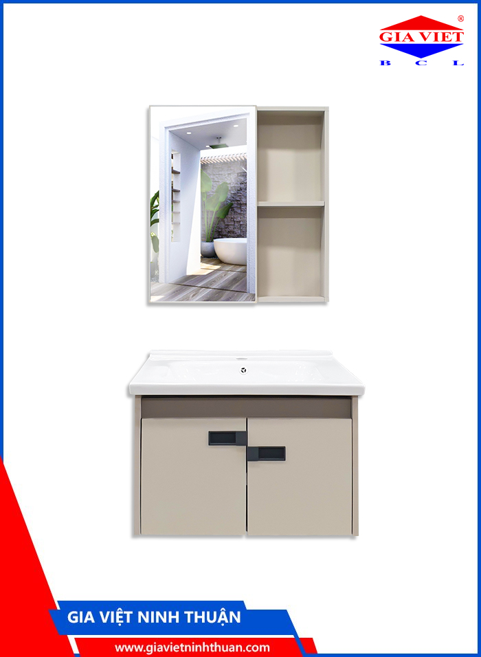 Lavabo tủ nhôm + gương T142 - Castle-s